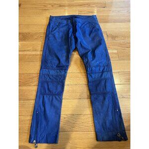 Doma Leather Blue Leather Pants Size Small